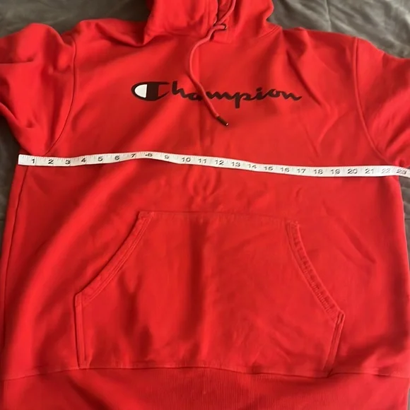 Red Champion authentic athleticwear hoodie size large - Picture 6 of 6